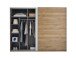 Schwebetürenschrank >Mesio< in Mauvella Oak Dekor / Weiß - 270x210x60cm (BxHxT)