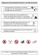Wandgarderobe >14394< in edelstahloptik, weiß - 65x100x9 (BxHxT)