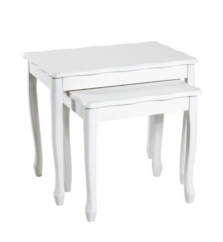 Satztisch >19388< (2-teilig) in weiß - 43x41x32 (BxHxT)