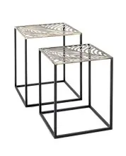 Satztisch >20557< (2-teilig) in bronze, schwarz,...