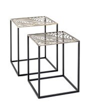 Satztisch >20557< (2-teilig) in bronze, schwarz,...