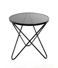 Beistelltisch >25591< in schwarz, Metall,...