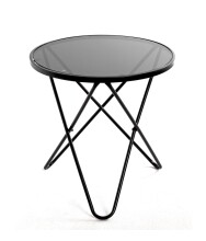 Beistelltisch >25591< in schwarz, Metall,...