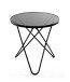 Beistelltisch >25591< in schwarz, Metall, Sicherheitsglas - 56x55cm (HxD)