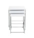 Satztisch >33383< (3-teilig) in chrom, weiß, Metall, MDF - 29x36x29cm (BxHxT)