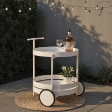 Servierwagen >37382< in weiß, Metall - 62x42cm (HxD)