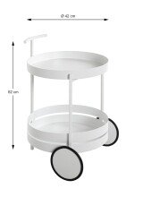 Servierwagen >37382< in weiß, Metall - 62x42cm (HxD)