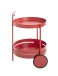 Servierwagen >37482< in Korallenrot, Metall - 62x42cm (HxD)