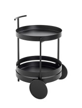 Servierwagen >37582< in schwarz, Metall - 62x42cm...