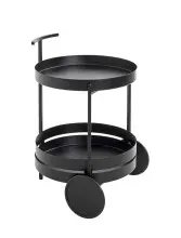 Servierwagen >37582< in schwarz, Metall - 62x42cm...
