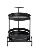 Servierwagen >37582< in schwarz, Metall - 62x42cm (HxD)