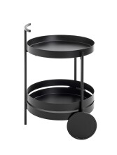 Servierwagen >37582< in schwarz, Metall - 62x42cm (HxD)
