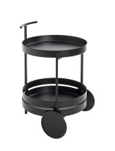 Servierwagen >37582< in schwarz, Metall - 62x42cm...