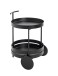 Servierwagen >37582< in schwarz, Metall - 62x42cm (HxD)