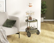 Servierwagen >37982< in grün ( Schilfgrün), Metall - 62x42cm (HxD)