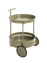 Servierwagen >37982< in grün ( Schilfgrün), Metall - 62x42cm (HxD)