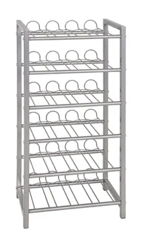 Flaschenregal >38709< in alu, Metall - 34x72x22cm (BxHxT)