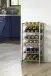 Flaschenregal >38709< in alu, Metall - 34x72x22cm (BxHxT)