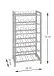 Flaschenregal >38709< in alu, Metall - 34x72x22cm (BxHxT)