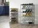 Flaschenregal >38709< in alu, Metall - 34x72x22cm (BxHxT)