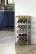 Flaschenregal >38709< in alu, Metall - 34x72x22cm (BxHxT)