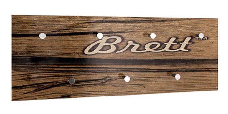 Wandgarderobe >42399< in chrom, Motiv-Brett, MDF, Metall - 80x30x6cm (BxHxT)