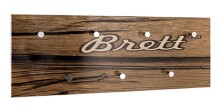 Wandgarderobe >42399< in chrom, Motiv-Brett, MDF,...