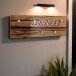 Wandgarderobe >42399< in chrom, Motiv-Brett, MDF, Metall - 80x30x6cm (BxHxT)