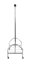 Garderobenstange >43090< Rollgarderobe, in chrom, Metall - 120x165x50cm (BxHxT)