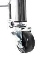 Garderobenstange >43090< Rollgarderobe, in chrom, Metall - 120x165x50cm (BxHxT)