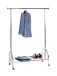 Garderobenstange >43090< Rollgarderobe, in chrom, Metall - 120x165x50cm (BxHxT)