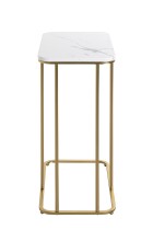 Beistelltisch >52234< in goldfarben, marmoroptik, Metall, MDF - 45x67x30cm (BxHxT)