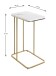 Beistelltisch >52234< in goldfarben, marmoroptik, Metall, MDF - 45x67x30cm (BxHxT)