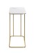 Beistelltisch >52234< in goldfarben, marmoroptik, Metall, MDF - 45x67x30cm (BxHxT)
