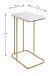 Beistelltisch >52234< in goldfarben, marmoroptik, Metall, MDF - 45x67x30cm (BxHxT)