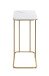Beistelltisch >52234< in goldfarben, marmoroptik, Metall, MDF - 45x67x30cm (BxHxT)