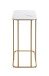 Beistelltisch >52234< in goldfarben, marmoroptik, Metall, MDF - 45x67x30cm (BxHxT)
