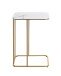 Beistelltisch >52234< in goldfarben, marmoroptik, Metall, MDF - 45x67x30cm (BxHxT)