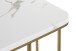 Beistelltisch >52234< in goldfarben, marmoroptik, Metall, MDF - 45x67x30cm (BxHxT)