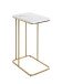 Beistelltisch >52234< in goldfarben, marmoroptik, Metall, MDF - 45x67x30cm (BxHxT)