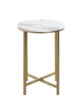 Beistelltisch >52235< in goldfarben, marmoroptik,...