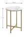 Beistelltisch >52235< in goldfarben, marmoroptik, Metall, MDF - 53x39cm (HxD)