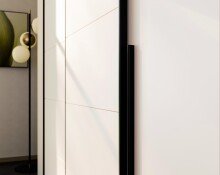 Dreh-/Schwebetürenschrank >NARAGO< 2 Innenschübe, sandfarbig - 270,3x210,5x61,2cm (BxHxT)