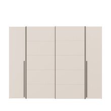 Dreh-/Schwebetürenschrank >NARAGO< 2 Innenschübe, sandfarbig - 270,3x210,5x61,2cm (BxHxT)