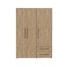 Drehtürenschrank >MOKKARIS< in Artisan Eiche Dekor - 144,4x200,1x58,8cm (BxHxT)