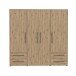 Drehtürenschrank >MOKKARIS< in Artisan Eiche Dekor - 205,9x200,1x58,8cm (BxHxT)