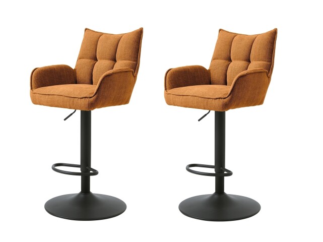 Barhocker >Marilla< (2er-Set) in rostfarben - 52x113,5x53 (BxHxT)