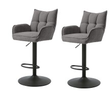 Barhocker >Marilla< (2er-Set) in graphite -...