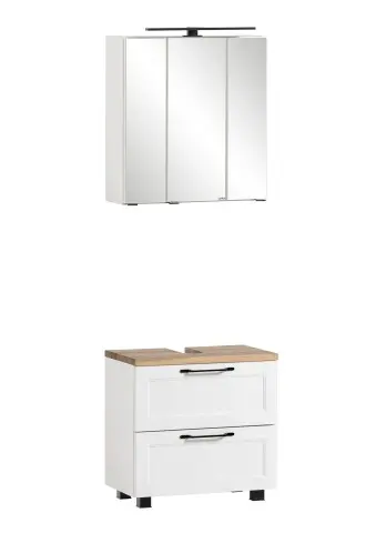 Badezimmer-Set >Lyon< (2-tlg.) in weiß - 60x195x35cm (BxHxT)