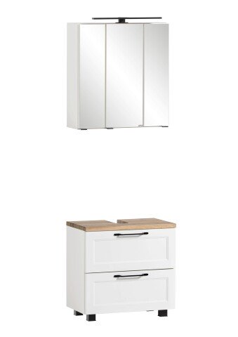 Badezimmer-Set >Lyon< (2-tlg.) in weiß - 60x195x35cm (BxHxT)